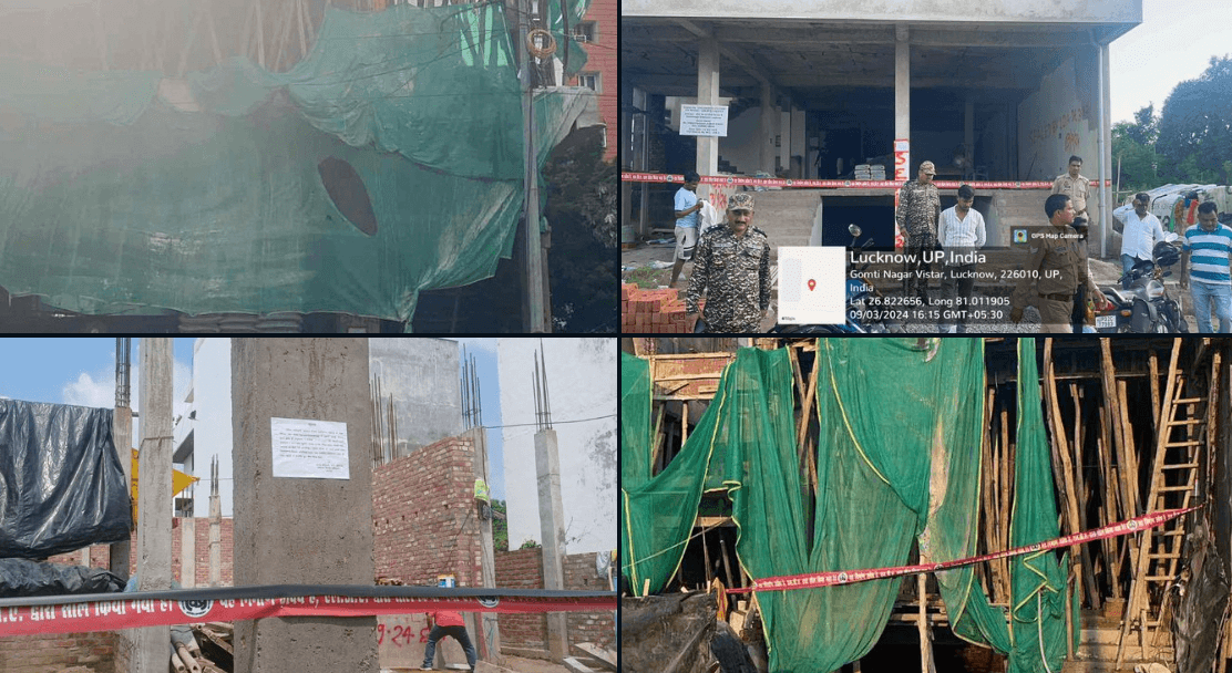 LDA News: Four commercial and one residential constructions being done illegally in Gomti Nagar and Sanjay Gandhi Puram sealed